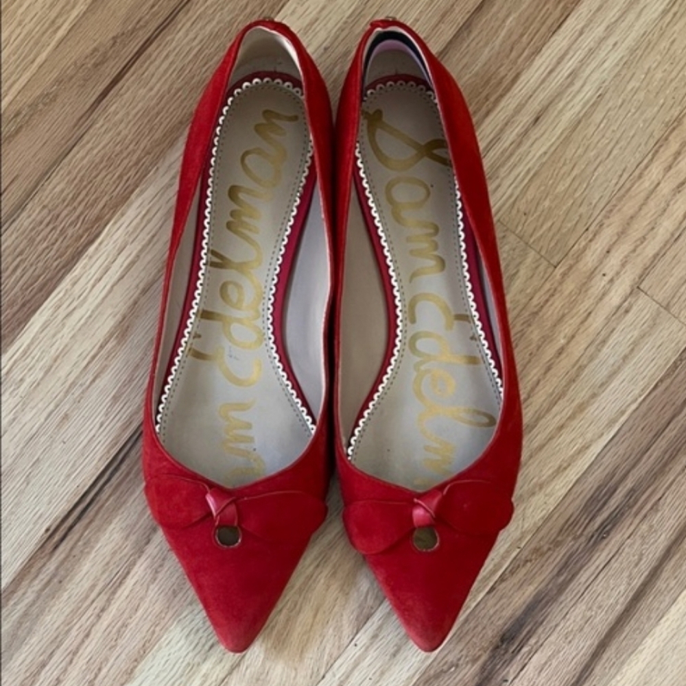 Sam Edelman Red Suede Flats
